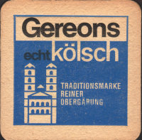 Beer coaster hubertus-brauerei-gereons-kolsch-14-zadek-small