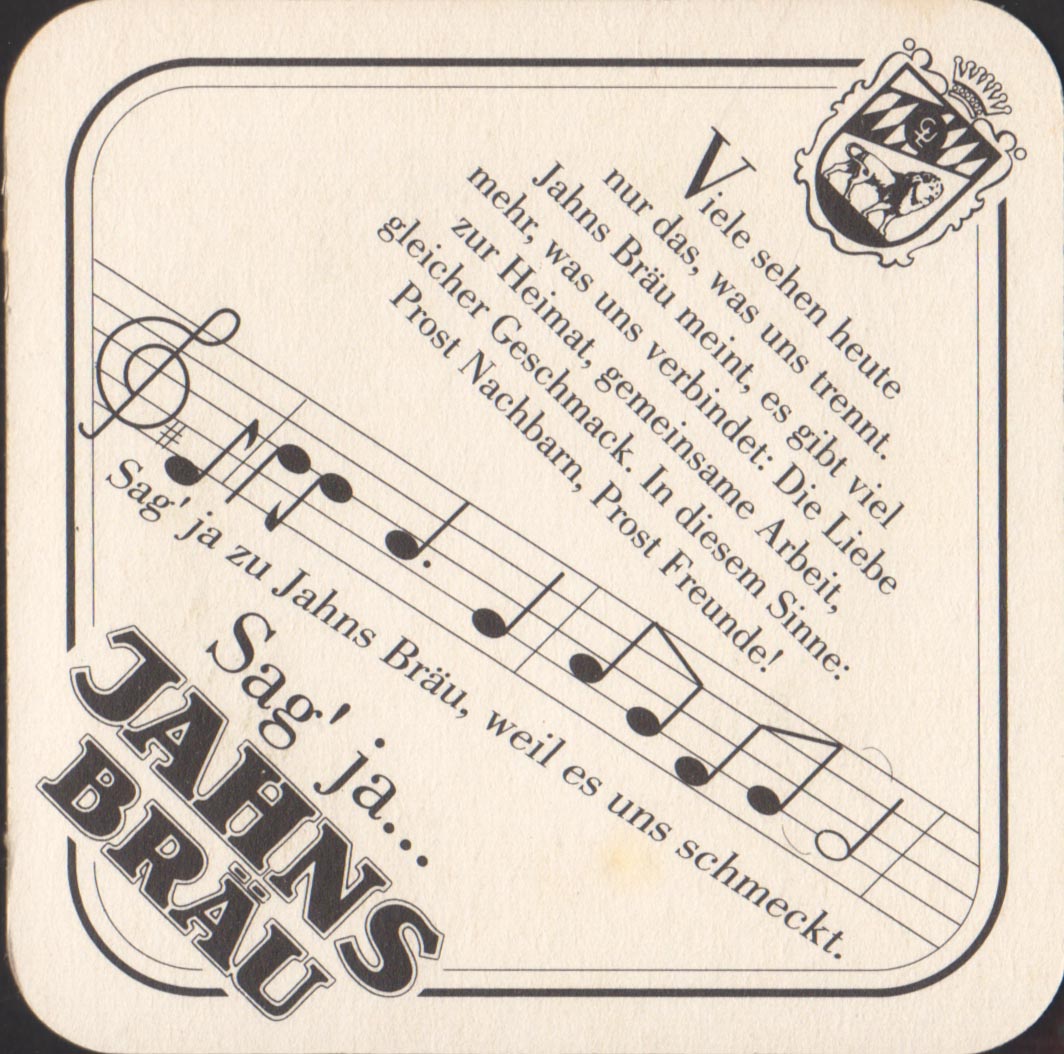 Beer coaster jahns-brau-1-zadek