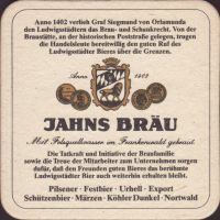 Pivní tácek jahns-brau-27-zadek