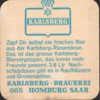 Beer coaster karlsberg-106-zadek