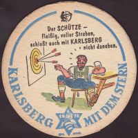 Beer coaster karlsberg-50-zadek
