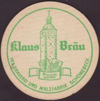 Beer coaster klausbrau-schonebeck-1-small