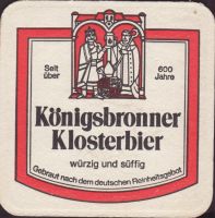 Beer coaster klosterbrauerei-konigsbronn-1