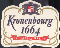Beer coaster kronenbourg-55-oboje