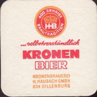 Beer coaster kronenbrauerei-heinrich-haubach-1