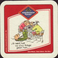 Beer coaster lowenbrauerei-passau-22-zadek