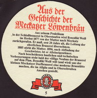 Beer coaster meckatzer-lowenbrau-9-zadek