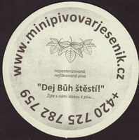 Beer coaster minipivovar-jesenik-1-zadek