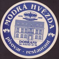 Pivní tácek modra-hvezda-13