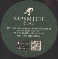 Beer coaster n-sipsmith-1-zadek