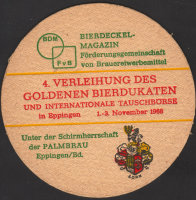 Beer coaster palmbrau-52-zadek