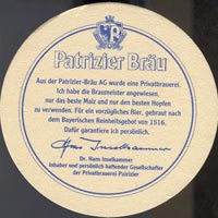 Beer coaster patrizier-brau-1-zadek