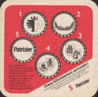 Beer coaster patrizier-brau-38-zadek