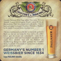 Beer coaster paulaner-105-zadek