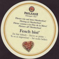 Beer coaster paulaner-128-zadek-small