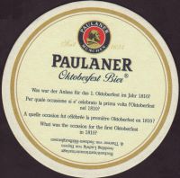 Beer coaster paulaner-129-zadek