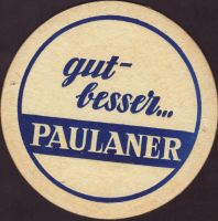 Beer coaster paulaner-140-zadek