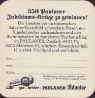 Beer coaster paulaner-170-zadek-small