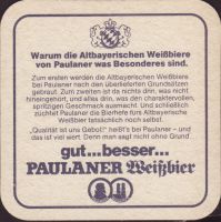 Beer coaster paulaner-173-zadek