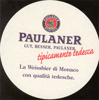 Beer coaster paulaner-18-zadek