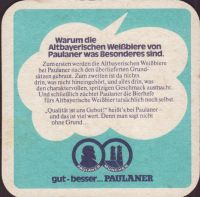 Beer coaster paulaner-208-zadek