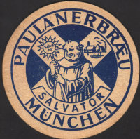 Beer coaster paulaner-239-zadek