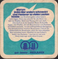 Beer coaster paulaner-241-zadek-small