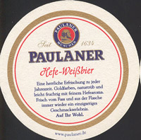 Beer coaster paulaner-32-zadek