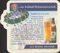 Beer coaster paulaner-43-zadek