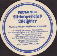 Beer coaster paulaner-52-zadek