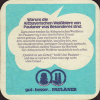 Beer coaster paulaner-80-zadek