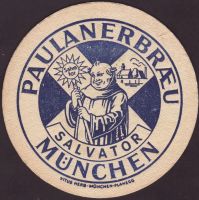 Beer coaster paulaner-95-zadek-small