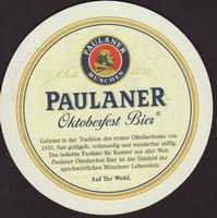 Beer coaster paulaner-96-zadek