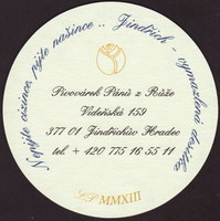 Beer coaster pivovarek-panu-z-ruze-jindrichuv-hradec-1-zadek