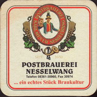 Beer coaster post-brauerei-nesselwang-2