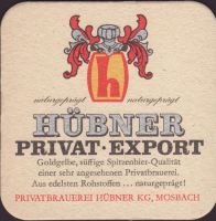 Beer coaster privatbrauerei-hubner-2-zadek