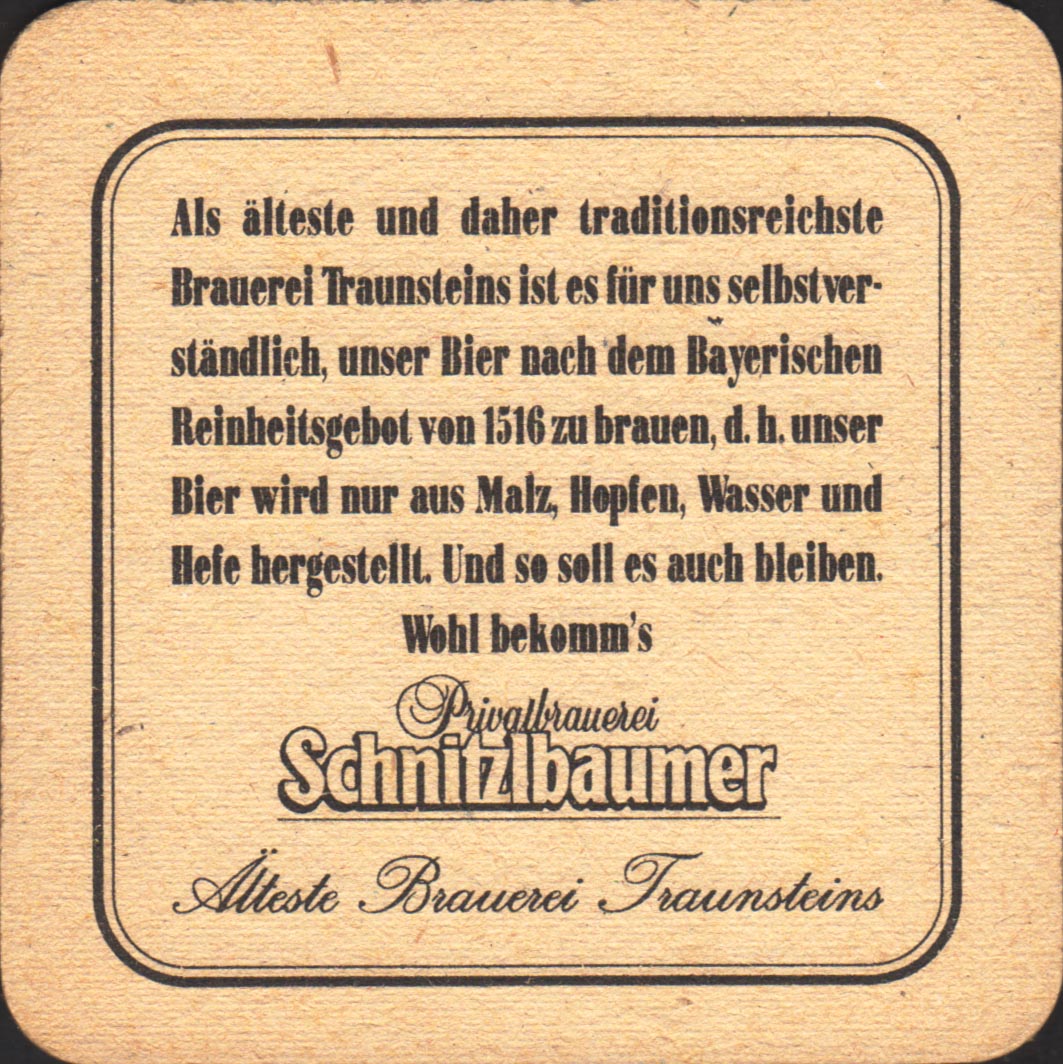 Beer coaster privatbrauerei-schnitzlbaumer-1-zadek