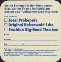 Beer coaster puntigamer-89-zadek