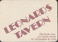 Beer coaster r-leonards-tavern-1