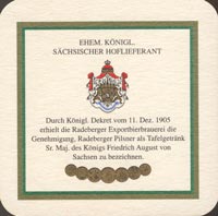 Beer coaster radeberger-1-zadek