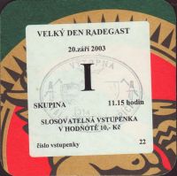 Beer coaster radegast-84-zadek