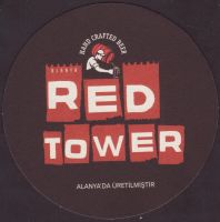 Beer coaster red-tower-3