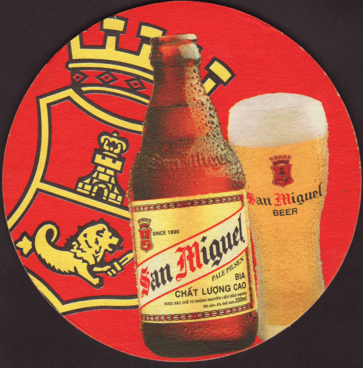 3 San Miguel Brewery Beer Mat Coasters Bierdeckel Man Cave 