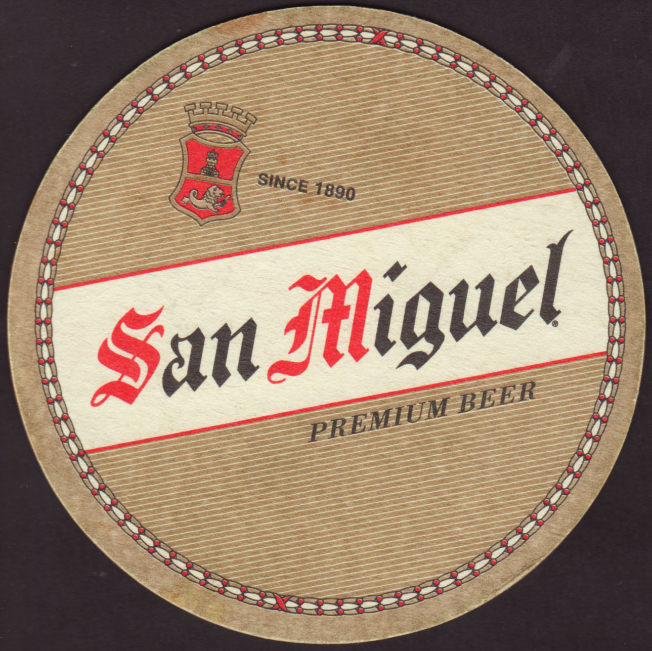 PHILIPPINES Beer Mat Coaster SAN MIGUEL White Round NEW 2008 Pinoy Asia Collect 