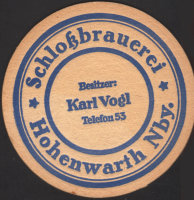 Beer coaster schlossbrauerei-hohenwarth-1