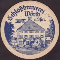Pivní tácek schlossbrauerei-worth-an-der-isar-1-zadek
