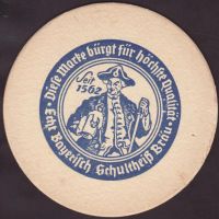 Beer coaster schultheiss-brau-bernhard-leutheusser-1-zadek