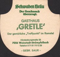 Beer coaster schwaben-brau-125-zadek