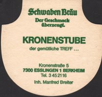 Beer coaster schwaben-brau-160-zadek