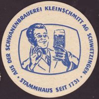 Beer coaster schwanenbrauerei-kleinschmitt-1-zadek-small